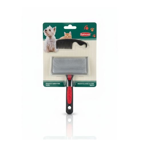 Padovan Medium Slicker Brush with Mini Comb
