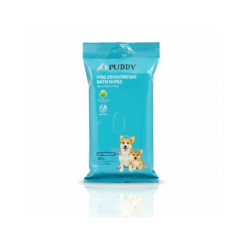 PUDDY Dog Deodorizing Bath Wipes – Mild & Moisturizing (50 Count)