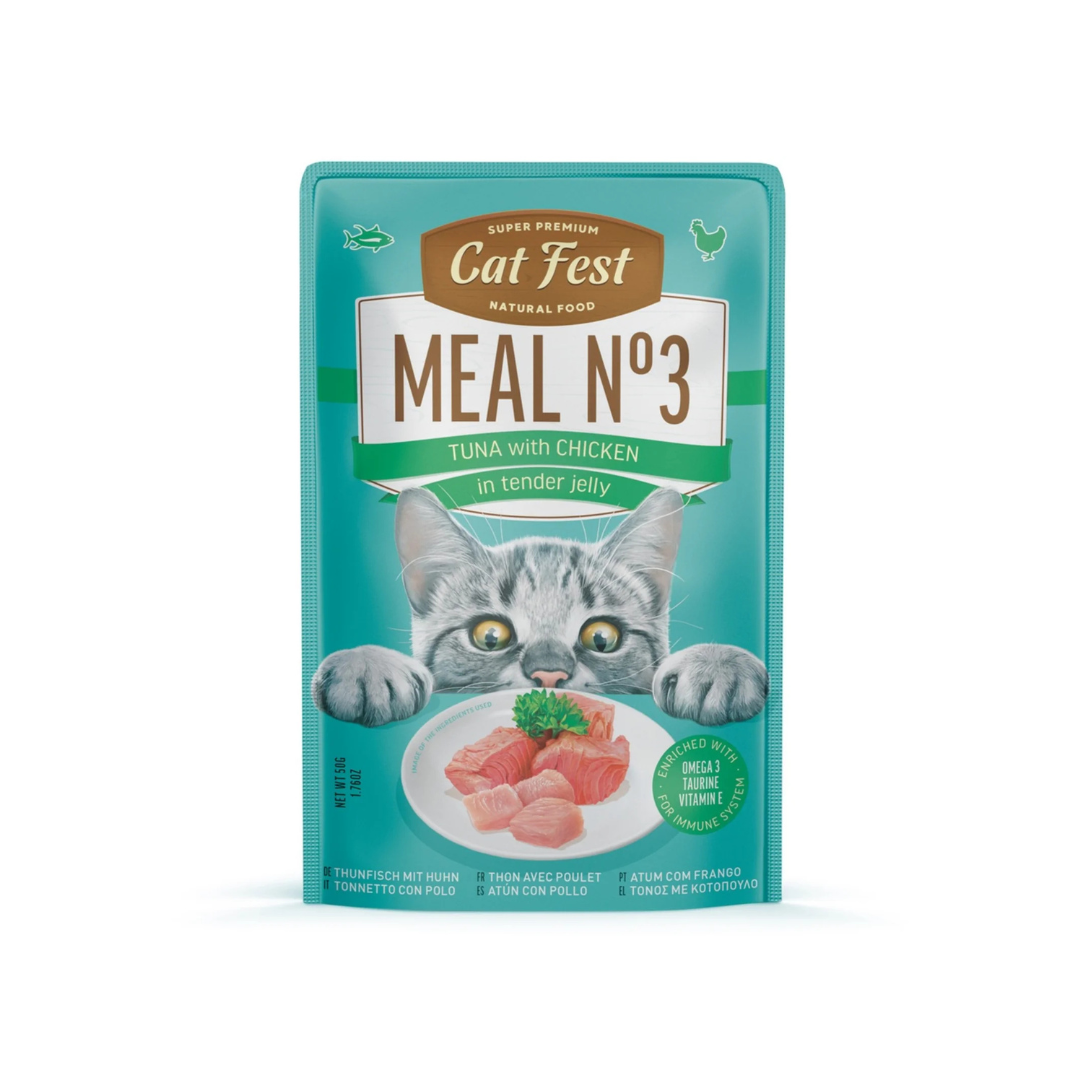 Cat Fest Meal No 3 Cat Food in Jelly-Tuna With Chicken 50g