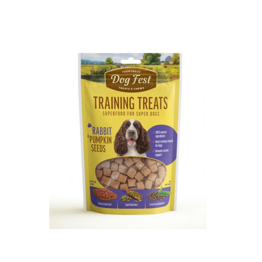 Dog Fest Training Treats Rabbit & Pumpkin Seeds 90g