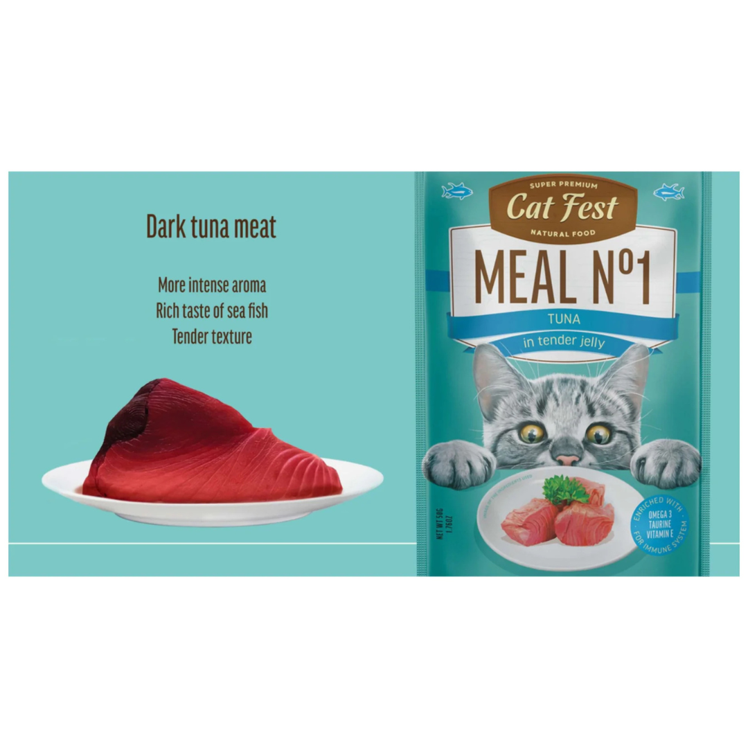 Cat Fest Meal No 3 Cat Food in Jelly-Tuna With Chicken 50g - Image 2