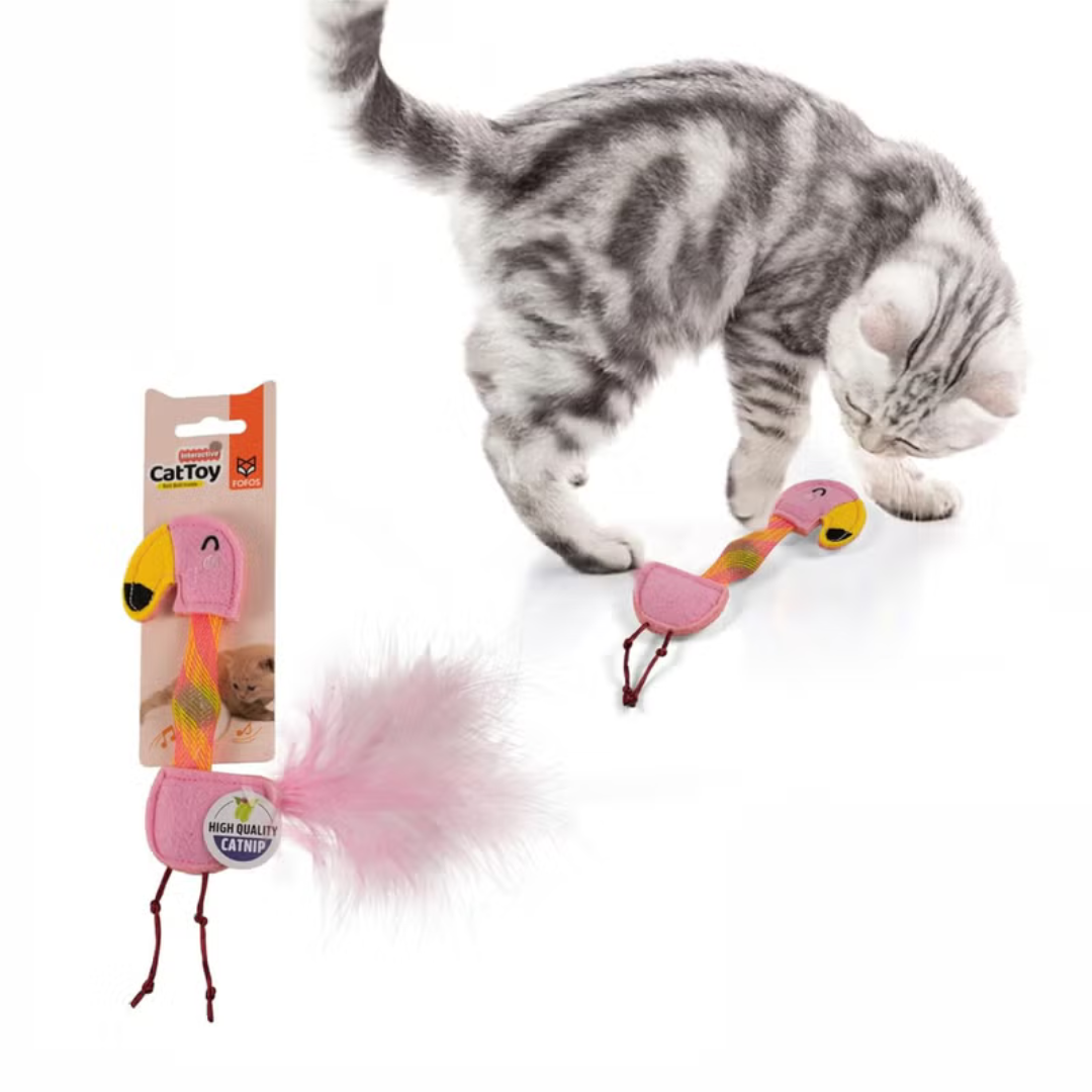FOFOS Flick Tube Flamingo Cat Toy - Image 2