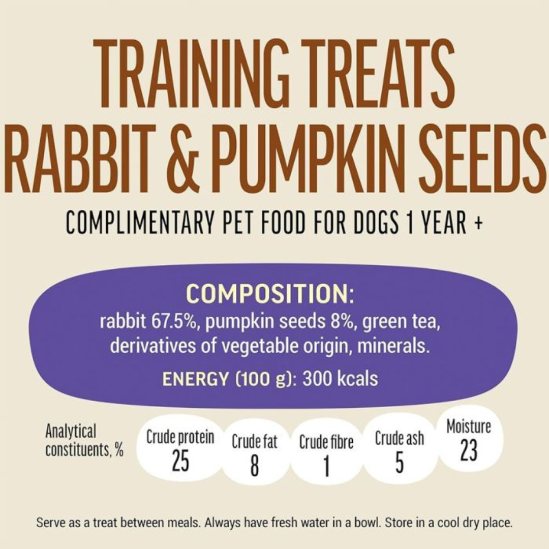 Dog Fest Training Treats Rabbit & Pumpkin Seeds 90g - Image 3