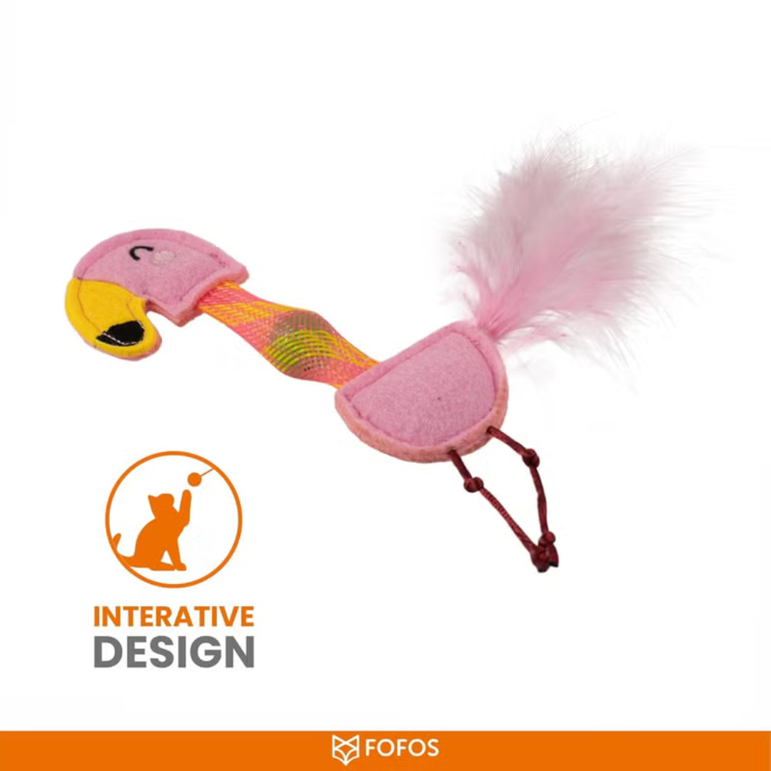FOFOS Flick Tube Flamingo Cat Toy - Image 3
