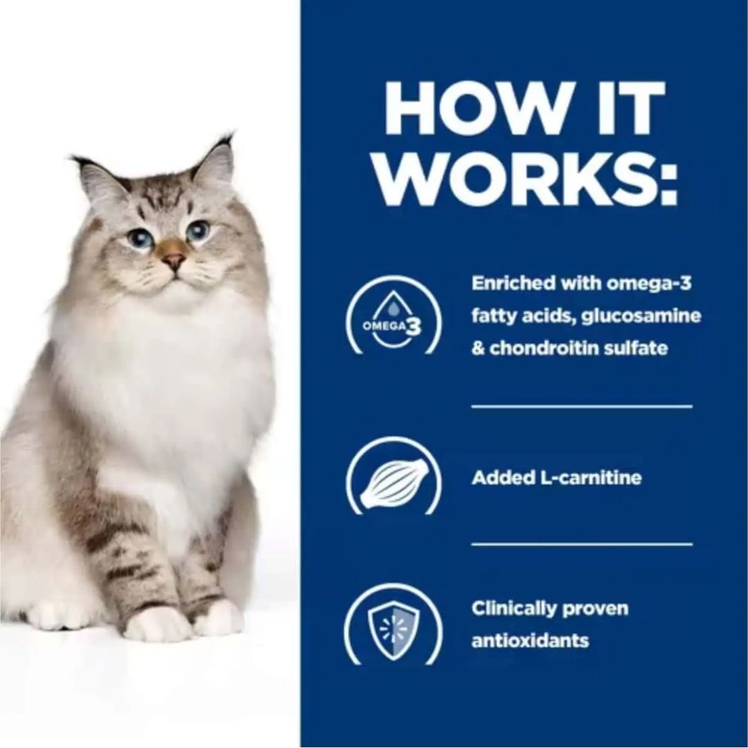 Hill's Prescription Diet Dry Cat Food J/D Chicken Joint Mobility Support 1.5kg - Image 4
