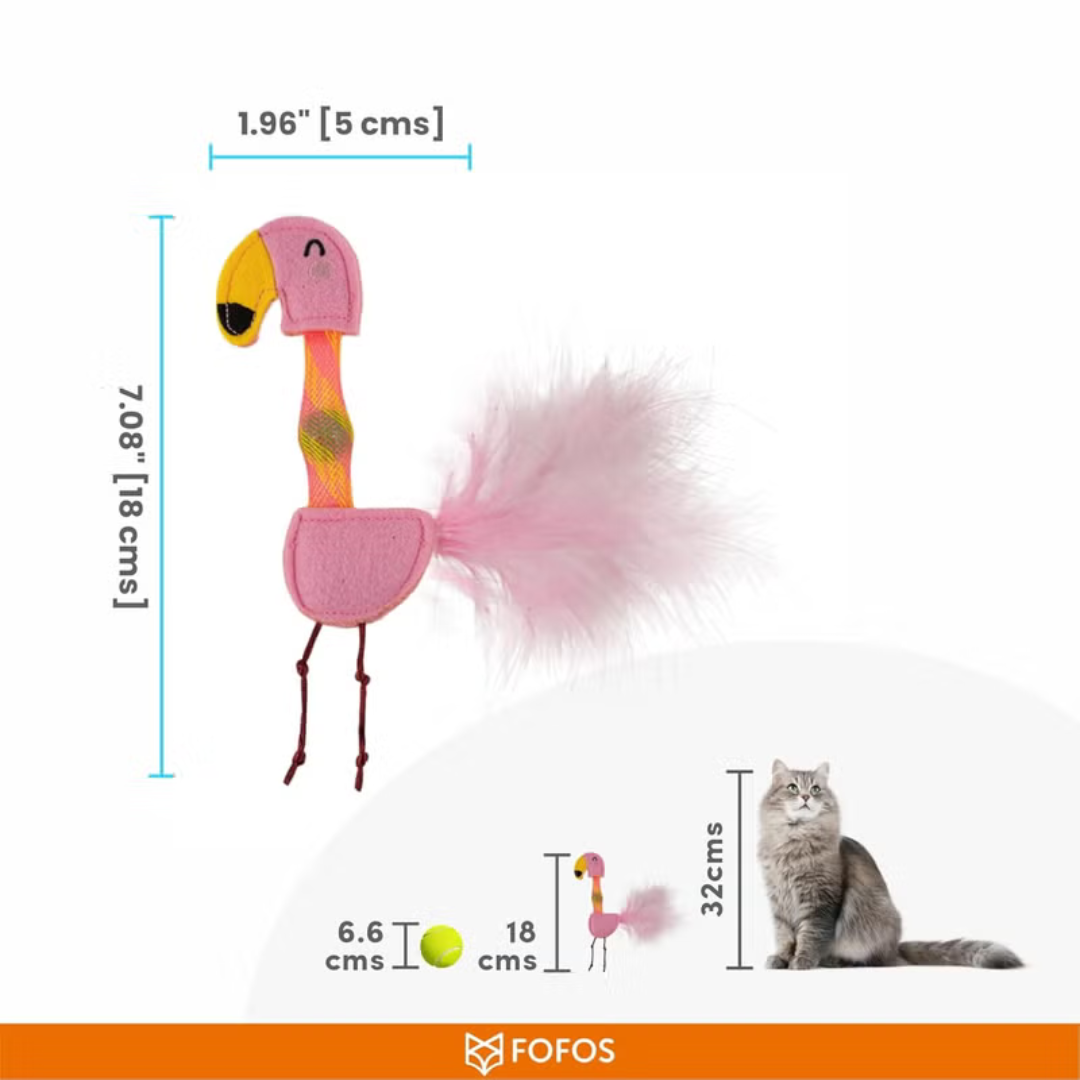 FOFOS Flick Tube Flamingo Cat Toy - Image 4