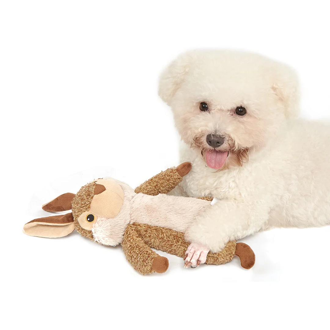 FOFOS Wildlife Plush Rabbit Dog Toy - Image 5
