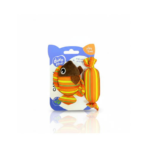 Duvo Assortment Fish and Candy Mixed Colors Cat Toy