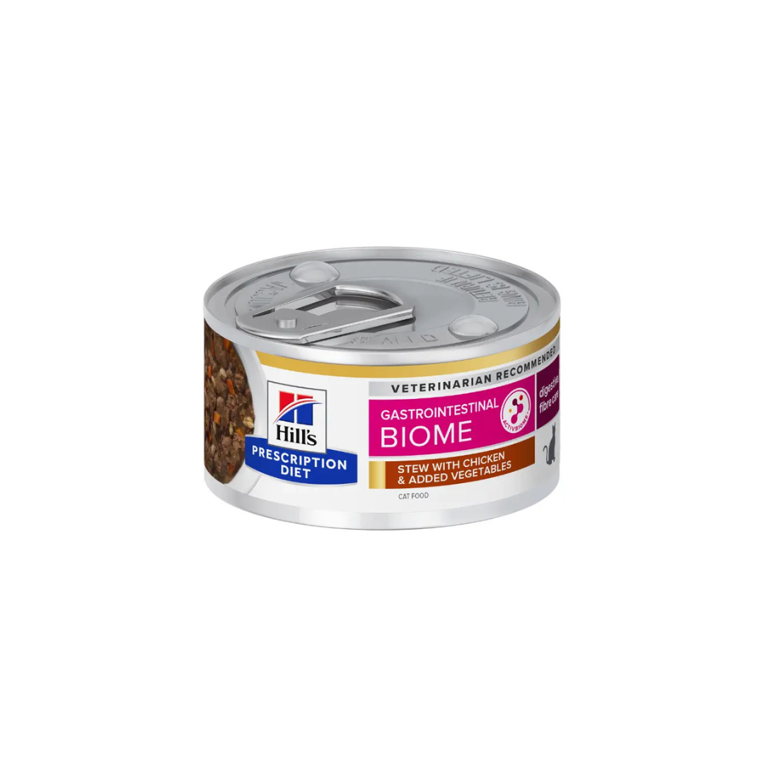 Veterinarian recommended digestive care stew formulated with ActivBiome+ technology to support regular, healthy stool. A delicious, clinically-backed solution for feline digestive and fibre care.