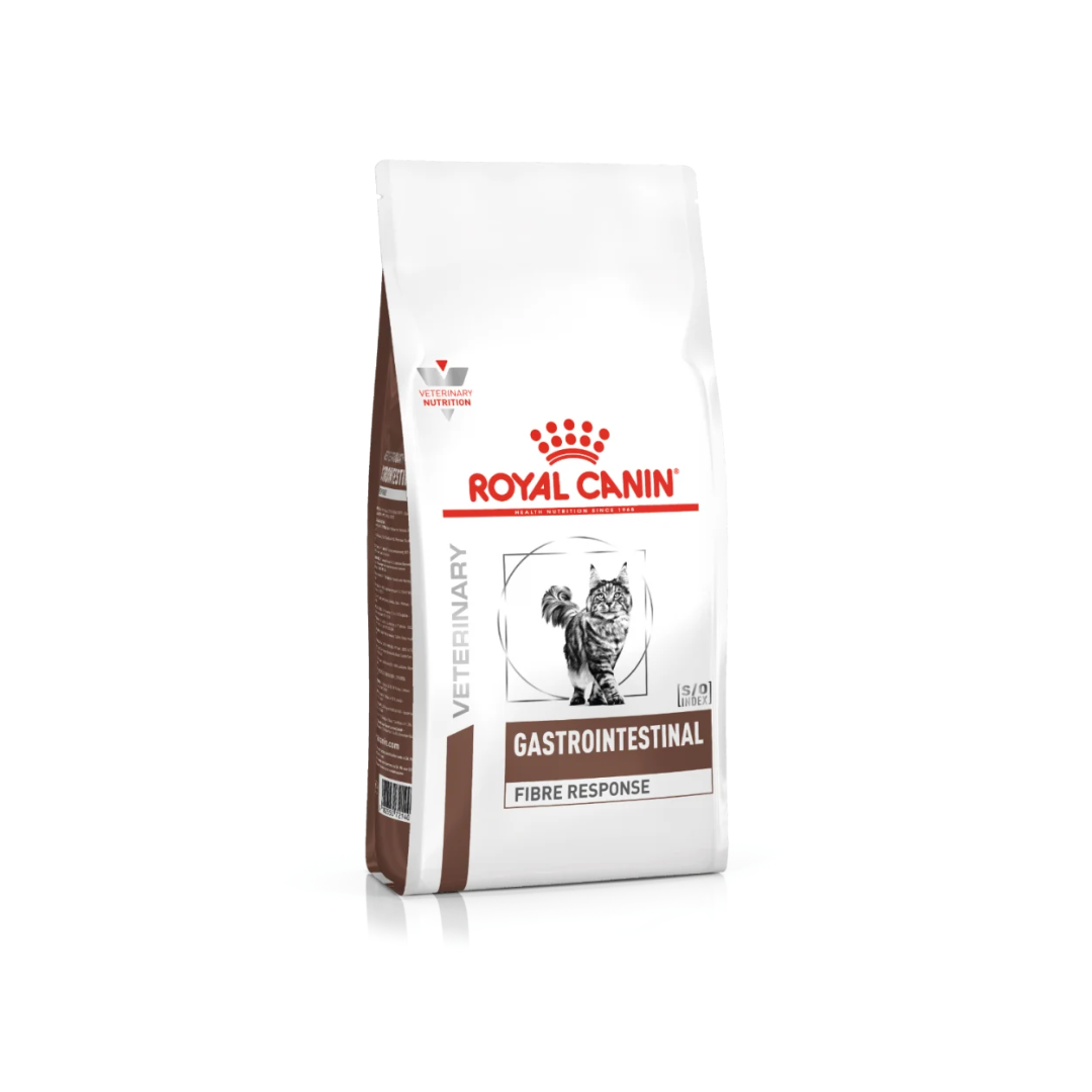 2kg bag of Royal Canin Veterinary Health Nutrition Feline Gastrointestinal Fibre Response dry cat food.