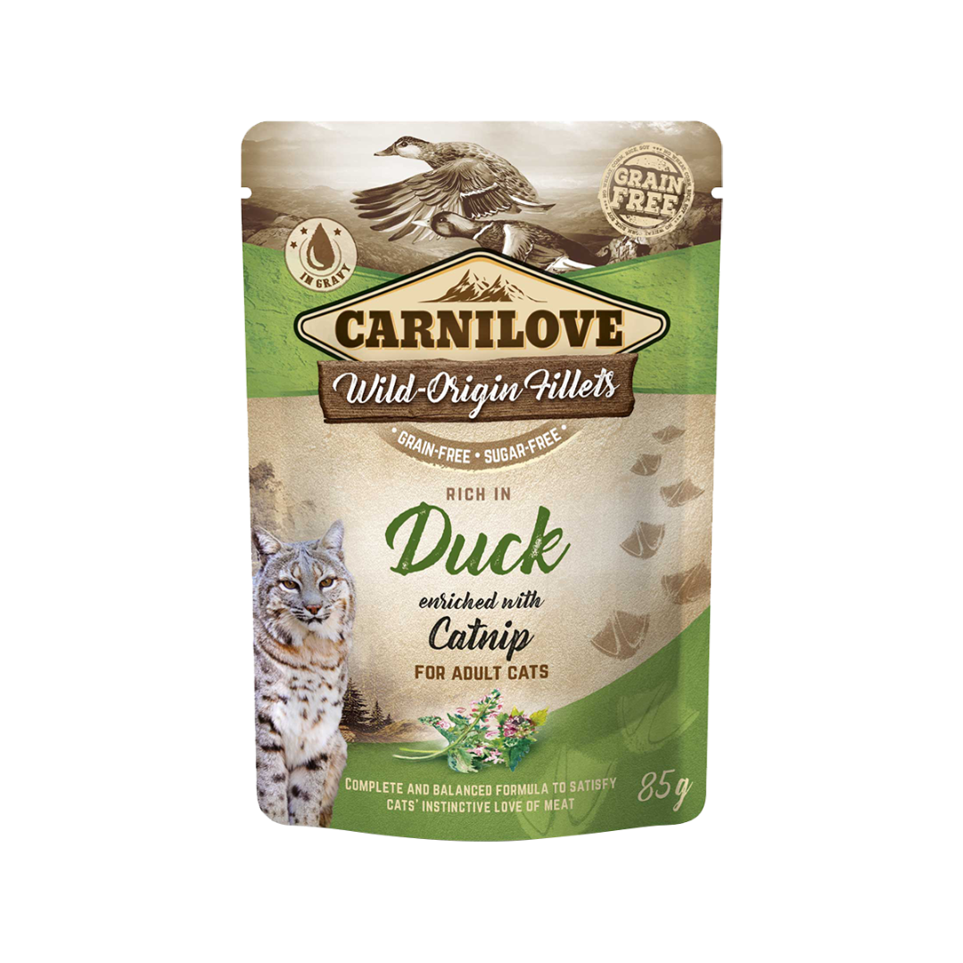 Carnilove "Wild-Origin Fillets" Wet Cat Food with Duck & Catnip 24 x 85g