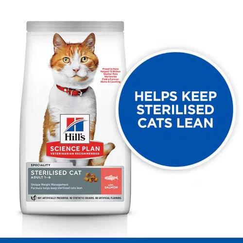 Hill’s Science Plan Sterilised Cat Adult Cat Food With Salmon (1.5kg) - Image 2