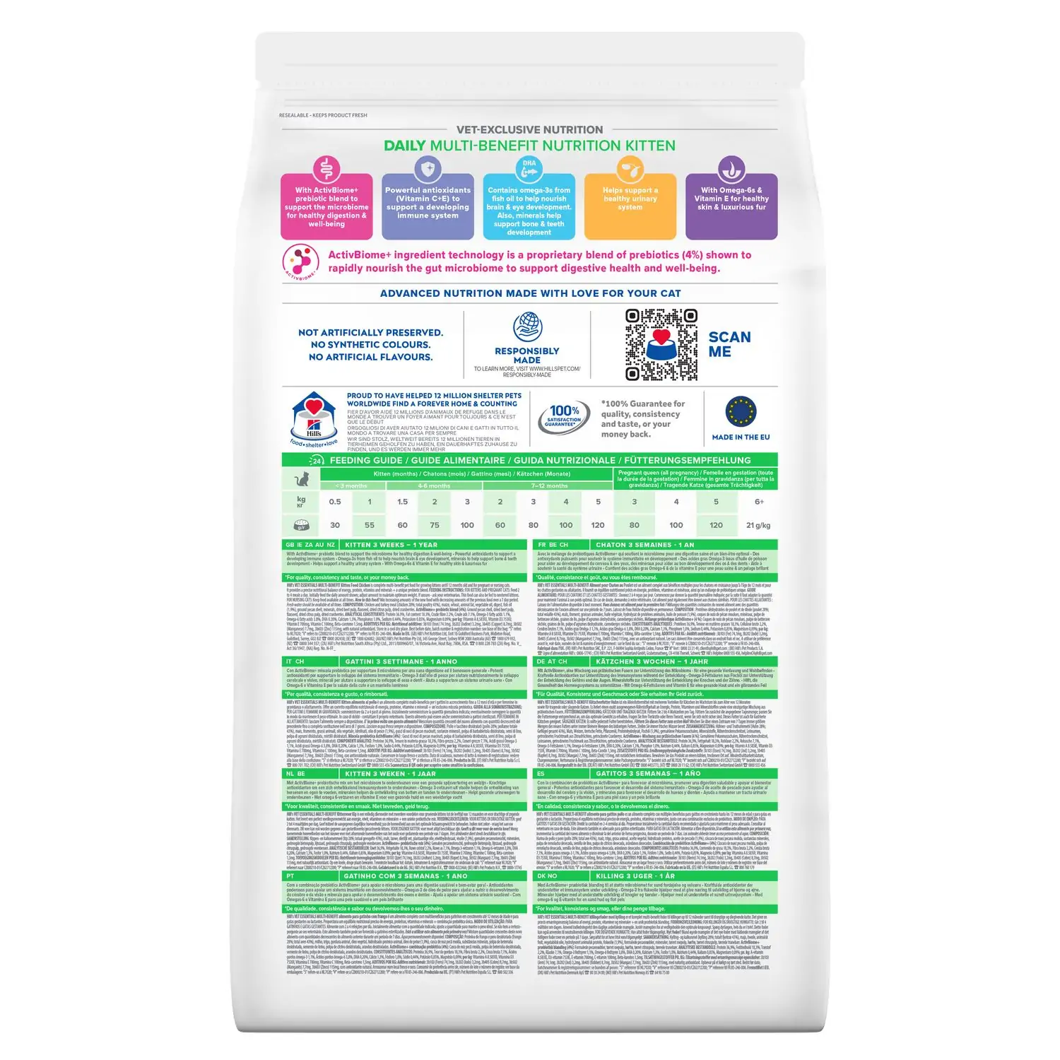 Hill’s Vet Essentials Multi-Benefit Kitten Dry Food with Chicken (1.5KG) - Image 2